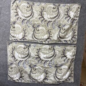 Christy of England Shanti King Shams Pair Set Watercolor Cotton Percale